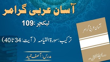 Surah Al Qiyamah (34 to 40) Lec # 109 | ترکیب سورة القیامہ آیت 34 تا 40