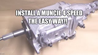 Installing a Muncie 4 Speed behind a Big Block Chevy!  Leave the Bellhousing on the engine easy way!