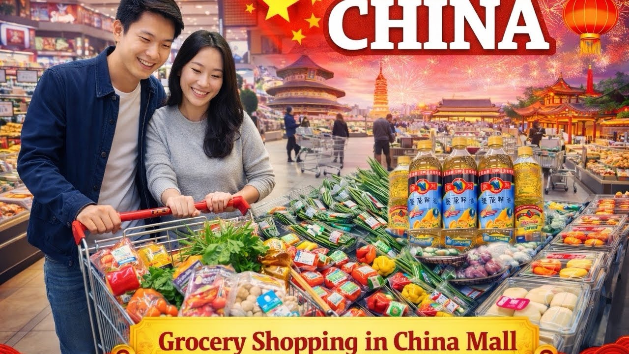 China ke Mall me grocery shopping ka alag hi level 😳#china #vlog #shopping #groceries #india #viral 