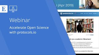 Accelerate Open Science with protocols.io WEBINAR