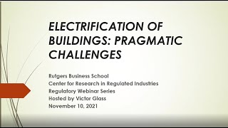 Electrification of Buildings: Pragmatic Challenges