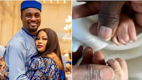 Actor Adeniyi Johnson and Seyi Edun welcomes twins after 7 years of waiting #dabgisttv