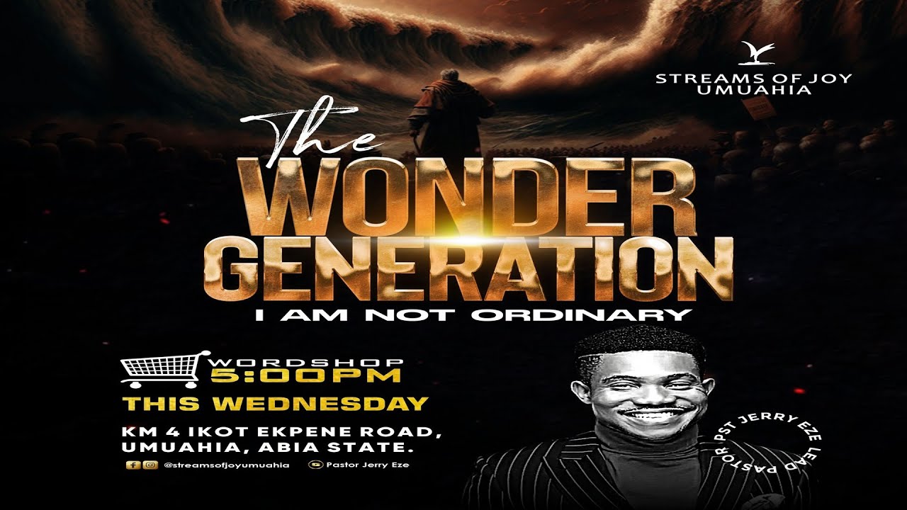 WORDSHOP || THE WONDER GENERATION - I AM NOT ORDINARY || 1ST MAY 2024