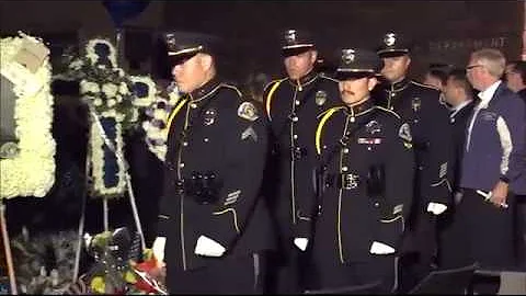 Vigil For Slain Whittier officer Keith Boyer