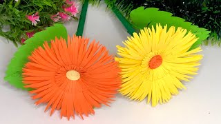 Beautiful Paper Flower Making | Home Decor | Paper Flowers | Paper Craft | Paper Crafts for School