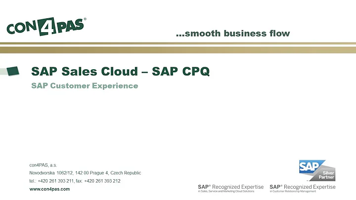 SAP Sales Cloud & SAP CPQ – Configure Price Quote Solution