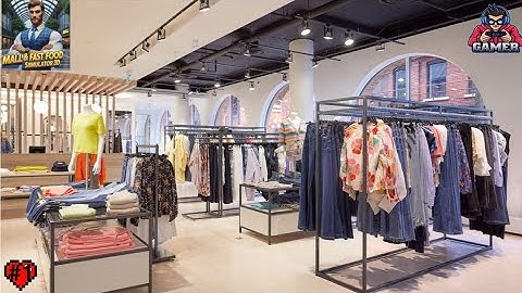 Mall and fast food simulator 3D game cloth Store open 