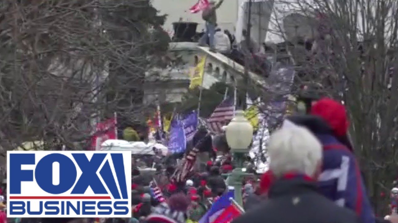 ⁣DC descends into chaos as 'Save America' protesters storm Capitol building