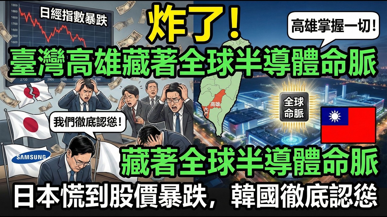 臺灣半導體再炸猛料！高雄藏著全球命脈，日本慌了、韓國認慫