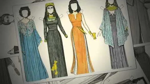 CLEOPATRA 1963 paper dolls by Ralph Hodgdon