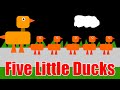 Five Little Ducks 🦆 | Popular Nursery Rhymes for Kids