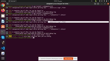 Ubuntu 20.04 npm ERR! Unexpected end of JSON input while parsing near 