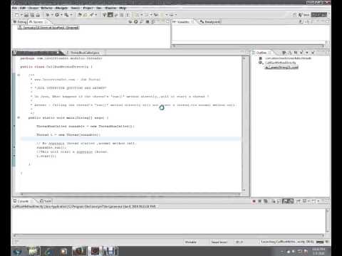 In Java, What happens if the thread's run method directly