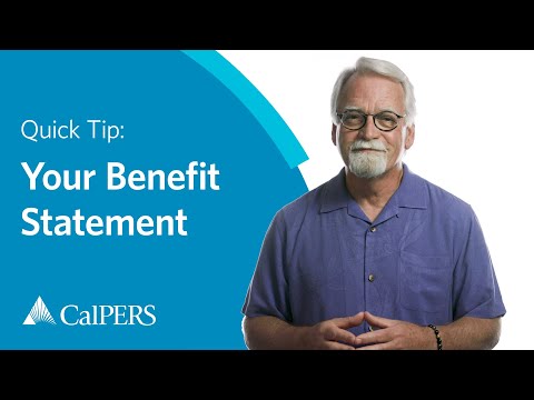 CalPERS Quick Tip | Your Benefit Statement