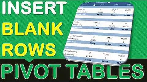 Insert Blank Rows In an Excel Pivot Table