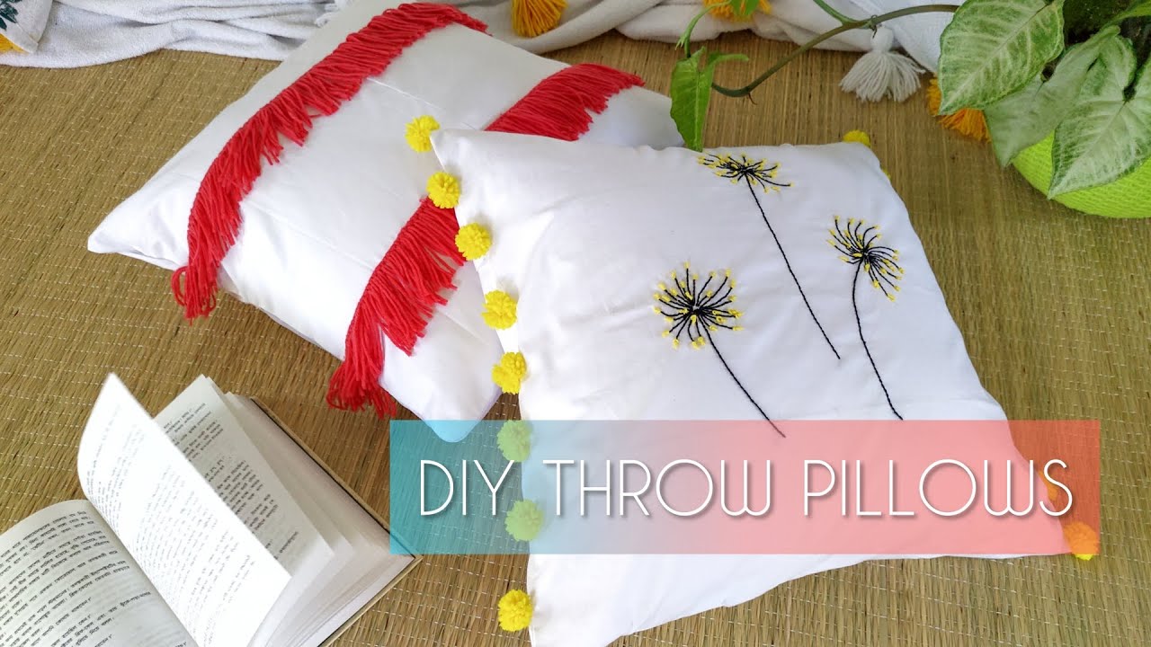 DIY THROW PILLOWS| DIY Cushion Covers|Cushions DIY