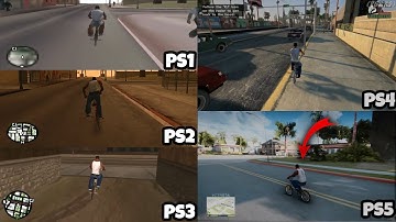 GTA San andreas Graphics Comparison PS1 vs PS2 vs PS3 vs PS4 vs PS5 || Gaming_Monke