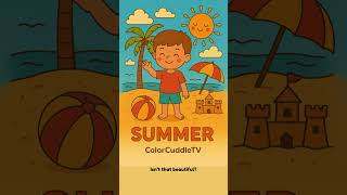 Fun In The Sun Summer Beach Coloring Page For Kids Free Printable