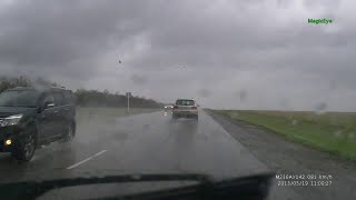 Car Loses Control on Wet Roads  || ViralHog