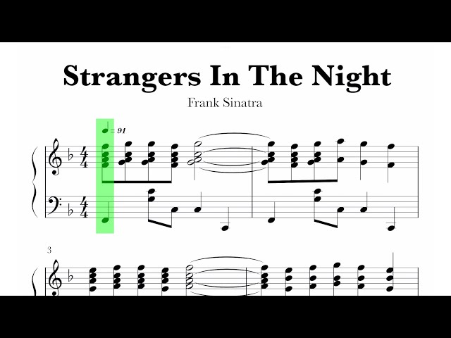 Frank Sinatra Strangers in the Night Sheet Music 