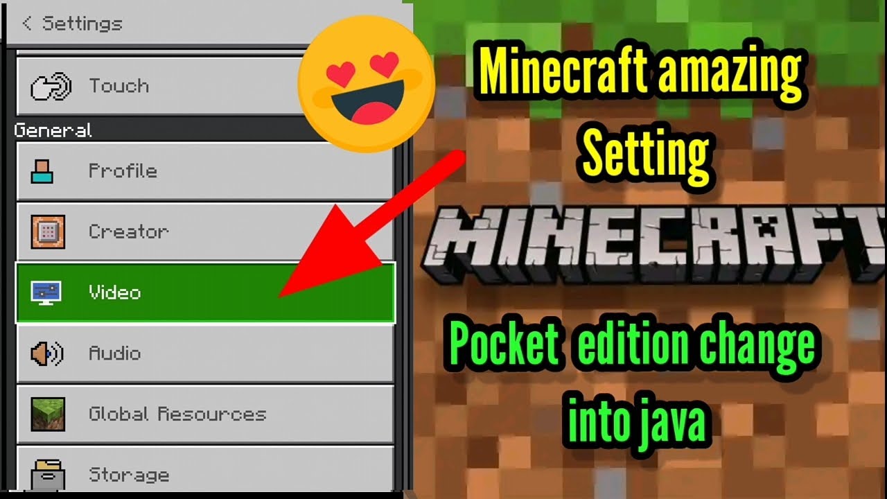 Minecraft amazing setting pocket edition change into java/Swag