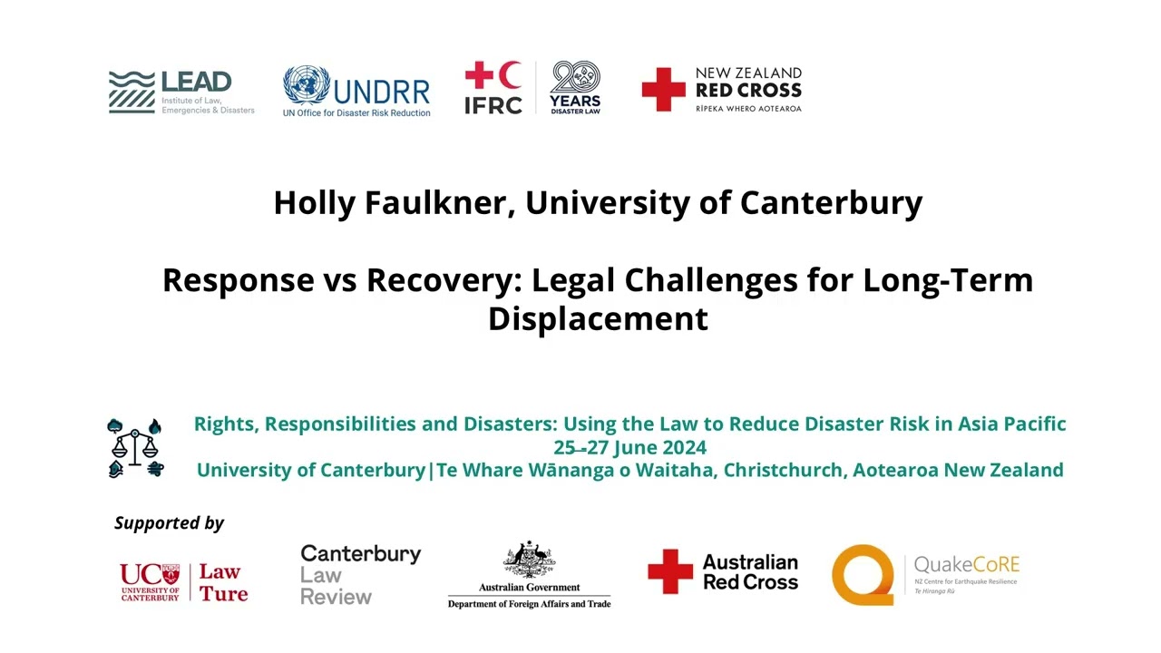 Day 2 Panel Discussion 4: Inclusive Disaster Governance