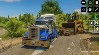 🚚 Truck Simulator Big Rigs 🛣 Huge front Loader Delivery in a Kenworth W900 truck✅️ULTRA GRAPHICS screenshot 3