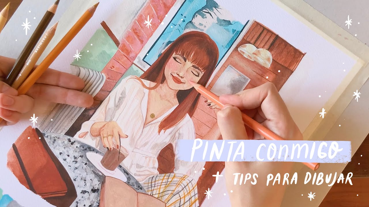 Pinta conmigo + tips de dibujo - YouTube