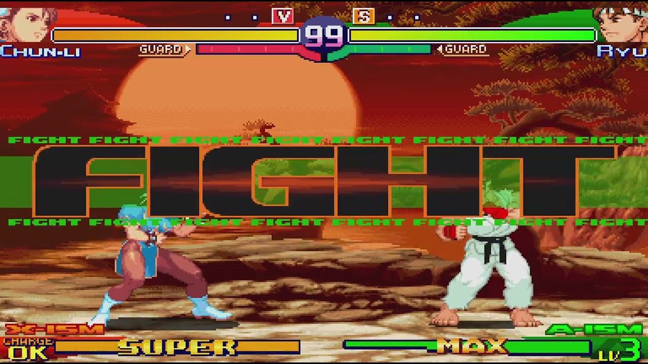 CAPCOM FIGHTING COLLECTION 2 Chun-li vs Ryu