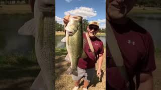 POND MONSTER! #big #bass #bassfishing #fishing #largemouthbass #fish #bankfishing #houston #texas