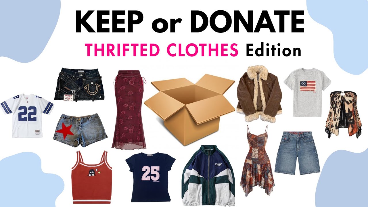 KEEP or DONATE? Thrifted Clothes EDITION👚| Open a Box Of Thrifted Clothes!📦