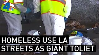 Homeless People Are Without Toilets and Going in the Streets. We Asked the Mayor of LA Why | NBCLA