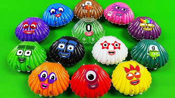 Looking Numberblocks, Alphablocks, Alphabet Lore Slime Seashell, Suitcase…Mix Coloring! ASMR