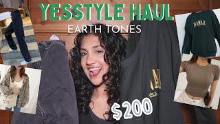 What $200 will get you on YESSTYLE | EARTH TONES TRY ON HAUL &amp; REVIEW