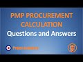 PMP Procurement calculation questions (2019)  #PMP #PMBOK #procurement