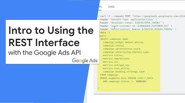 Introduction to Using the REST Interface with the Google Ads API