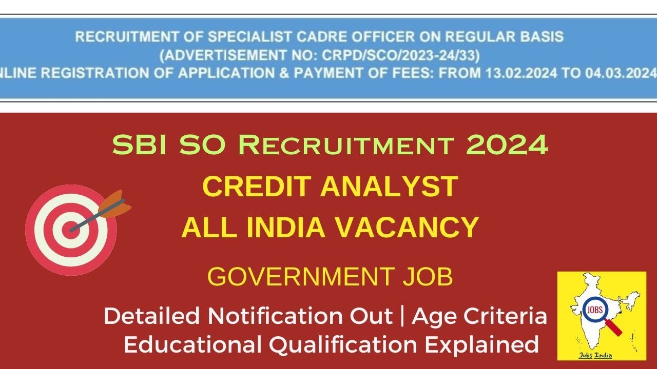 SBI SO Recruitment 2024 All India Job Specialist Officer Sarkari