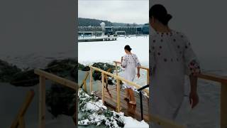 part675#Russian🧊Girl#IceBath👙Stunning#Russian Beauty#Freezing#Water🌊#Challenge😱ExtremeColdTestRussia