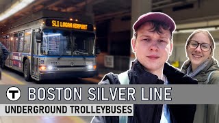 Underground Trolleybuses in Boston | The MBTA Silver Line | FREE from Logan Airport to South Station