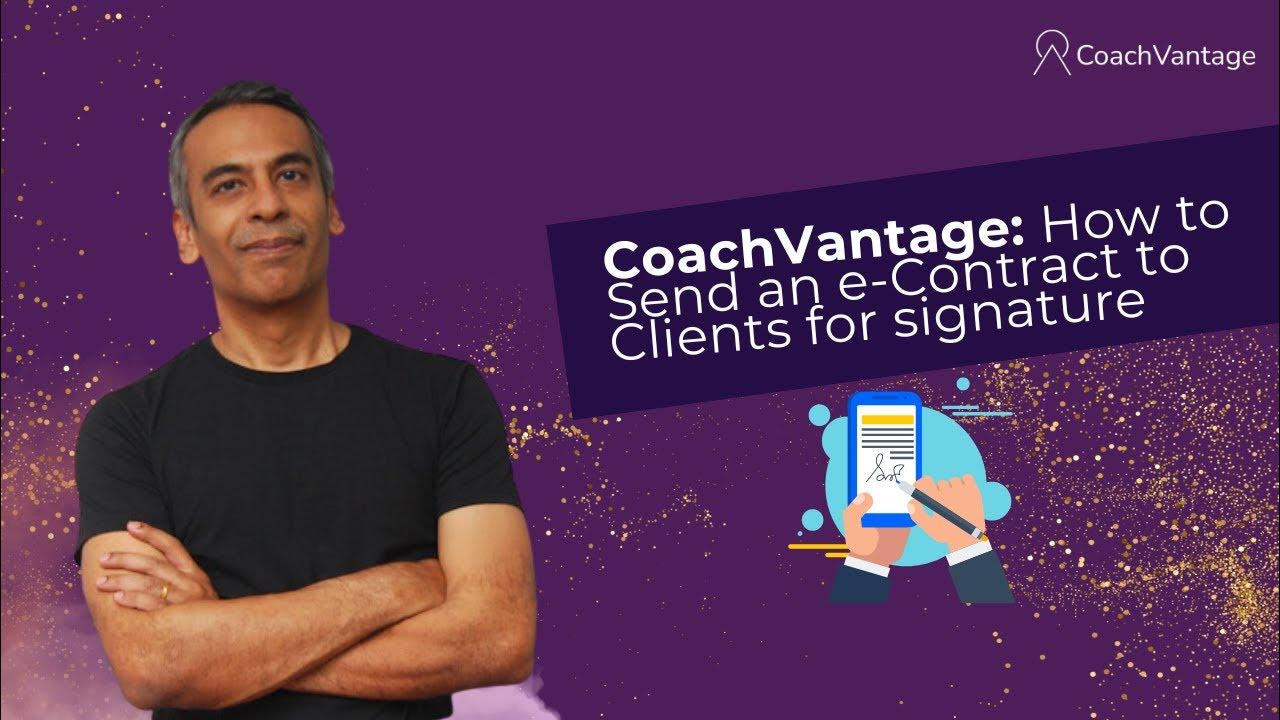 How to Send an e-Contract to Clients for signature in CoachVantage