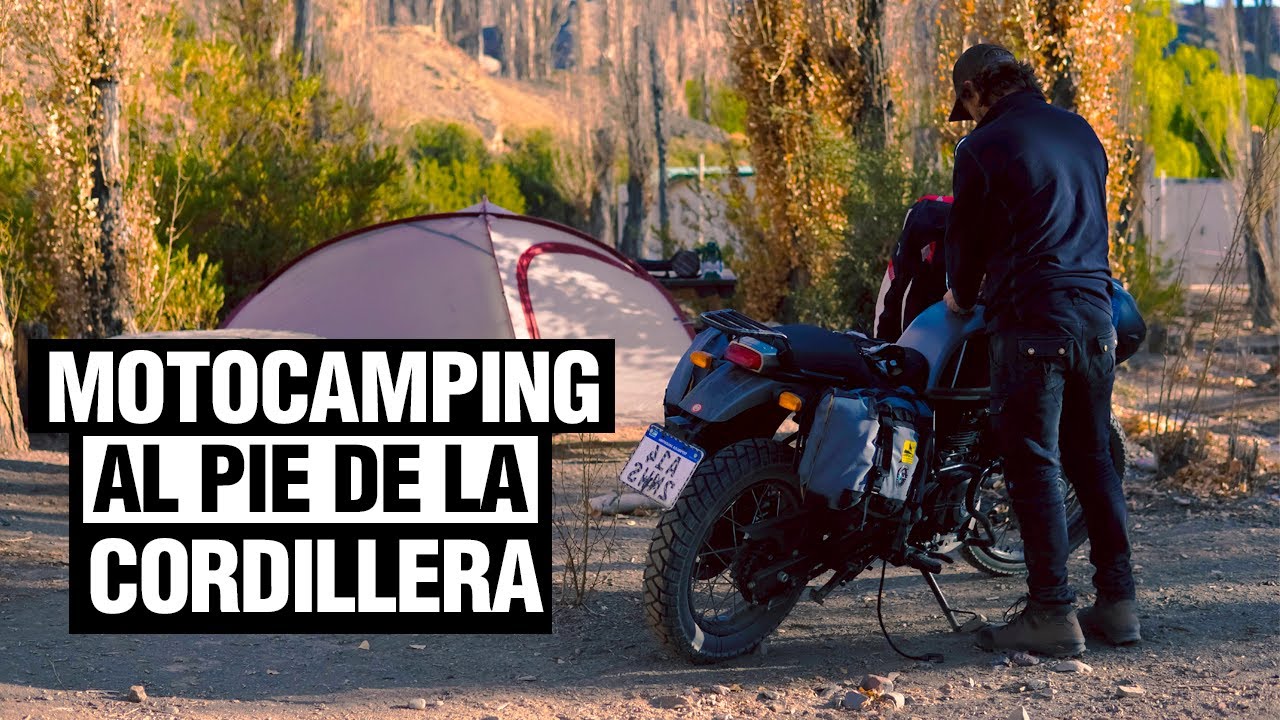 Moto Camping en el Parque Nacional El Leoncito. Motorcycle camping in the mountain range. ASMR.