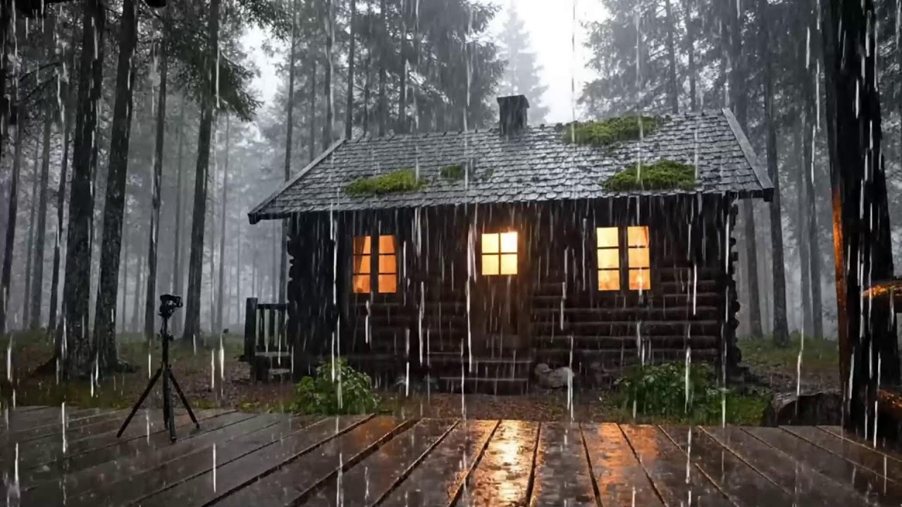 ASMR Late Night Rainstorm 12 Hours