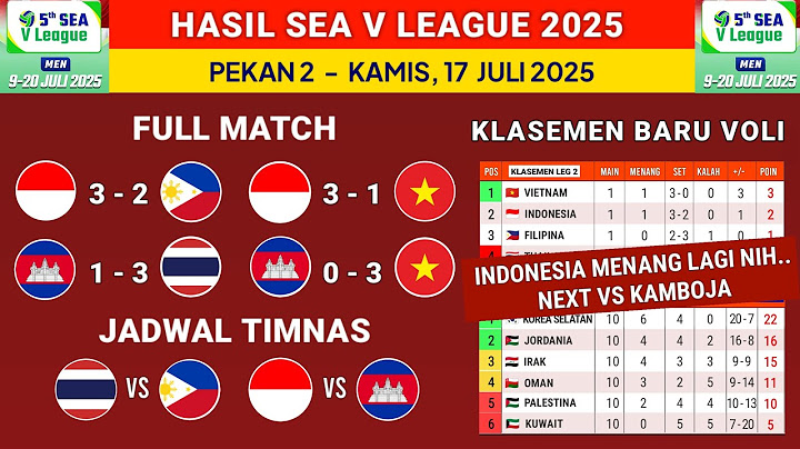 Sea v league 2025 results today - Indonesia vs Vietnam - latest Sea v league 2025 standings