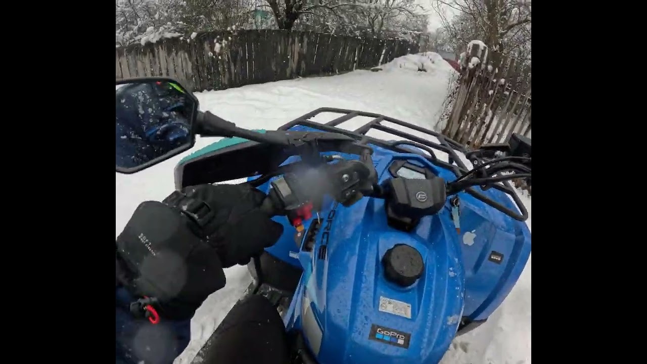 Hai afară la zăpadă Cfmoto450l 