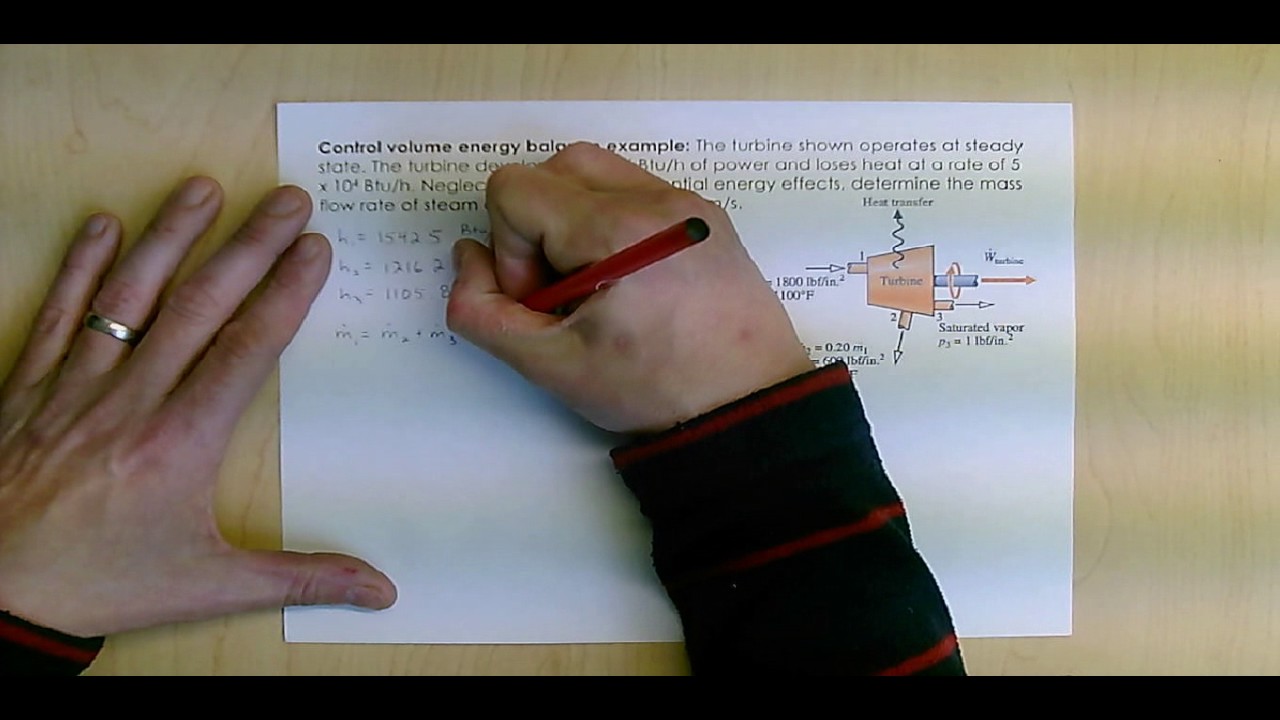 Thermodynamics Example 12 Control Volume Energy Balance YouTube