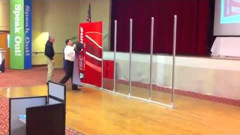 Worlds first fully flexible display stand -  ISO FRAME Wave