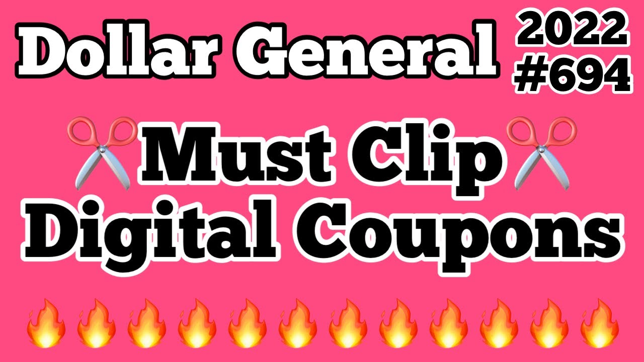 2022694 ️Dollar General Couponing ️Must Clip Digital Coupons🤑Must