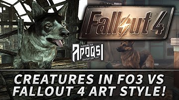 Creatures in Fallout 3 vs Fallout 4! (Art Style Comparison)