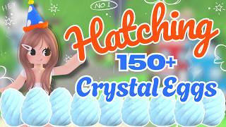 I Hatched 150  CRYSTAL Eggs in Adopt Me #adoptme 👀✨ Rate My INSANE LEGENDARY LUCK 👀✨