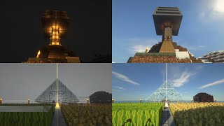Minecraft slideshow | Beautiful with shaders the starting and end are best